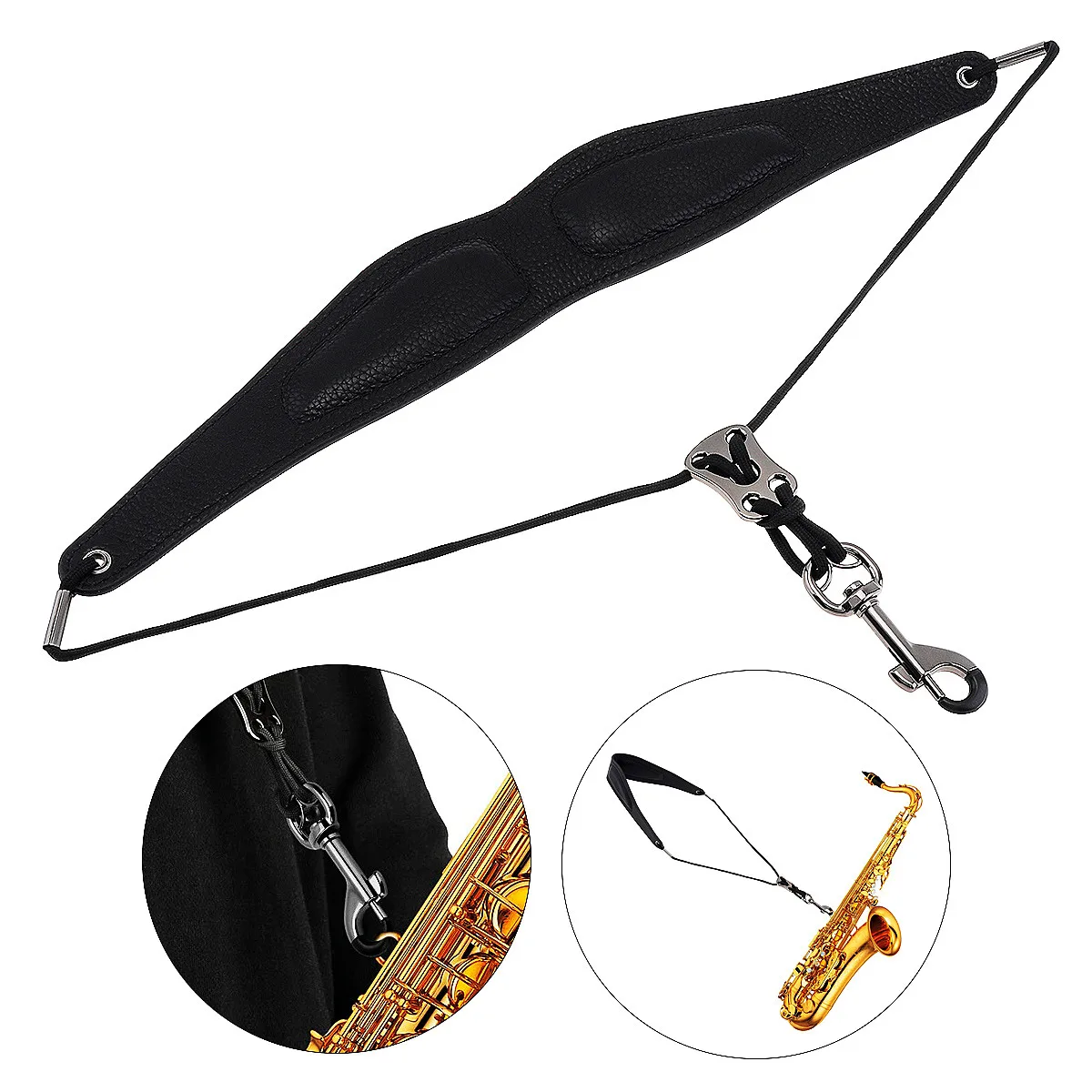 Durable Saxophone Strap Genuine Leather Sax Neck Strap Metal Buckle with Soft Thick Pad for Soprano Tenor Alto Sax
Durable Saxophone Strap Genuine Leather Sax Neck Strap Metal Buckle with Soft Thick Pad for Soprano Tenor Alto Sax