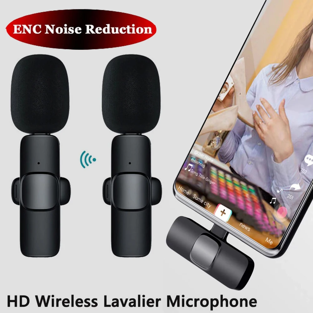 New Wireless Lavalier Microphone Portable Audio Video Recording Mini Mic for iPhone Android Live Broadcast Gaming Phone Mic
New Wireless Lavalier Microphone Portable Audio Video Recording Mini Mic for iPhone Android Live Broadcast Gaming Phone Mic