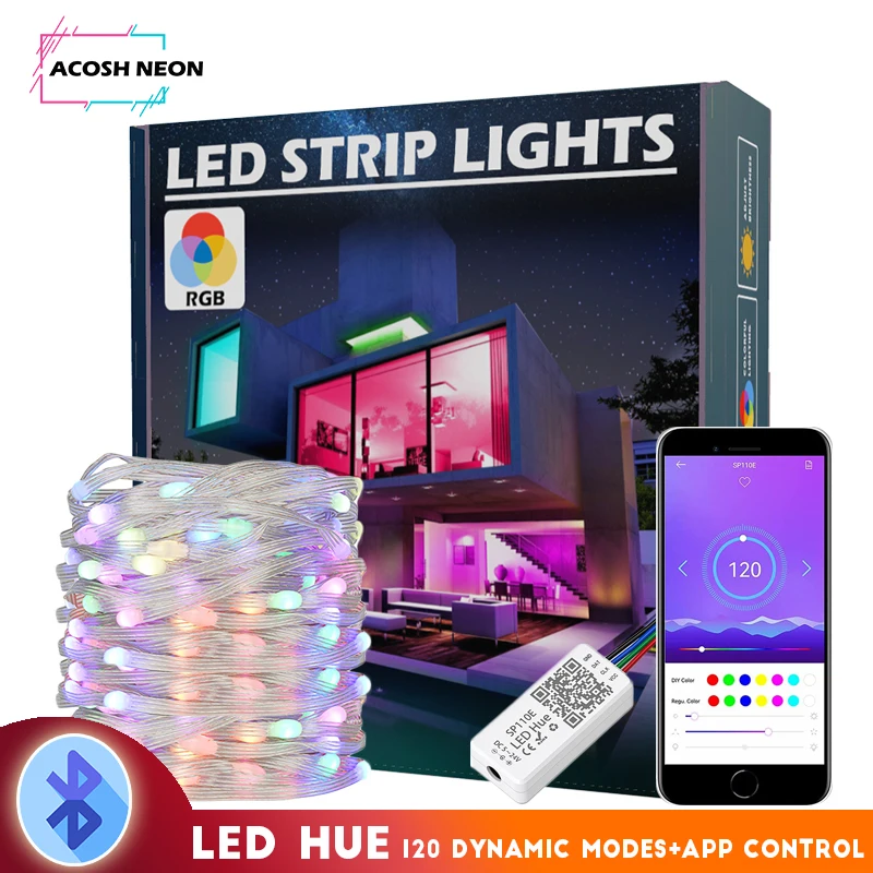 SP110E 20M 65.6ft Bluetooth Copper Wire Lights USB Powered Color Changing Led String Lights Music Sync For Room Birthday Décor
SP110E 20M 65.6ft Bluetooth Copper Wire Lights USB Powered Color Changing Led String Lights Music Sync For Room Birthday Décor