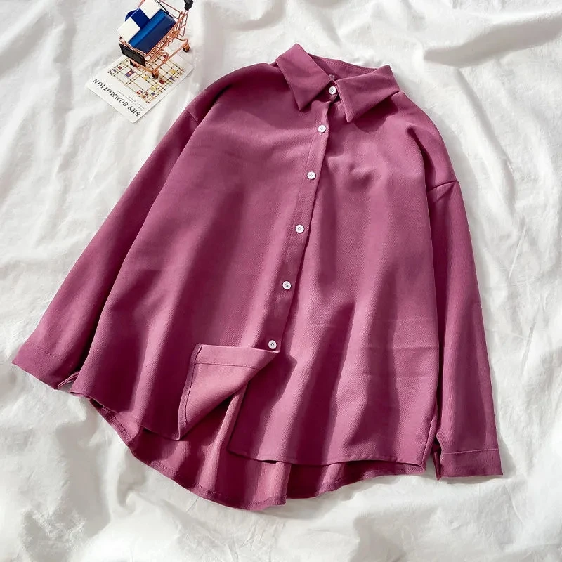 Spring Autumn Shirt Fashion Woman Blouses 2022 Polo Collar Loose Blouse Vintage Long Sleeve Single Breasted Blusas Mujer ブラウス
Spring Autumn Shirt Fashion Woman Blouses 2022 Polo Collar Loose Blouse Vintage Long Sleeve Single Breasted Blusas Mujer ブラウス