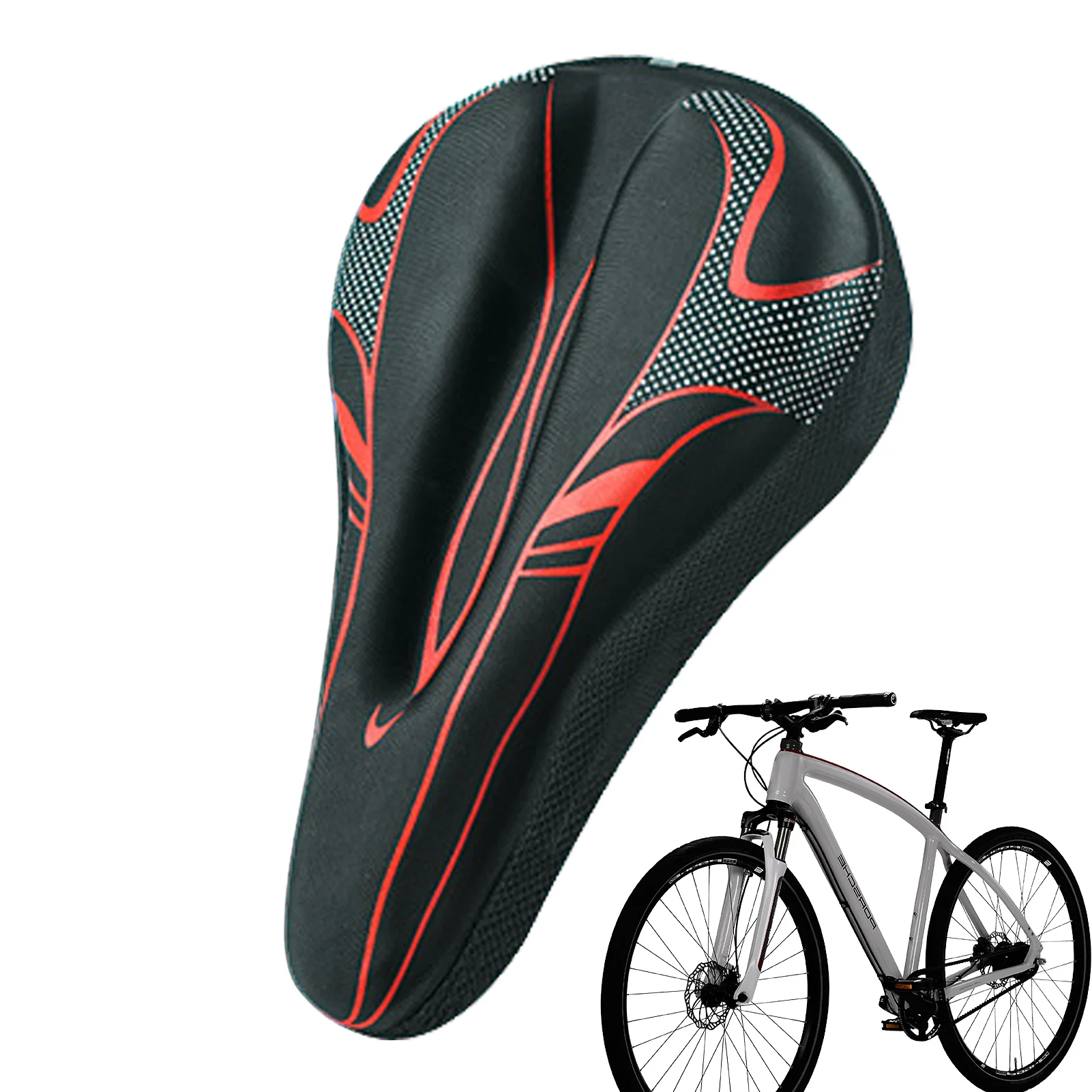 Bike Saddle Cover 3D Silicone Gel Bicycle Seat Cushion Breathable Soft Thickened Mountain Bike Seat Cycling Accessories
Bike Saddle Cover 3D Silicone Gel Bicycle Seat Cushion Breathable Soft Thickened Mountain Bike Seat Cycling Accessories