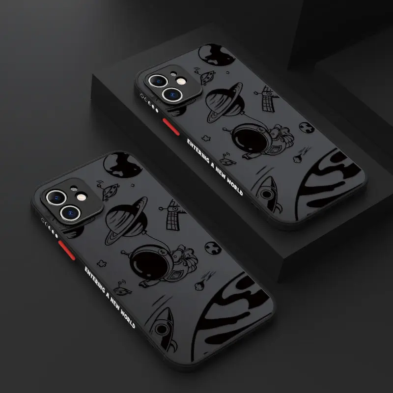 Luxury Cartoon Astronaut Phone Case For iPhone 13 11 12 Pro Max Mini XS X XR 7 8 Plus SE2 Matte Shell Silicone Shockproof Cover
Luxury Cartoon Astronaut Phone Case For iPhone 13 11 12 Pro Max Mini XS X XR 7 8 Plus SE2 Matte Shell Silicone Shockproof Cover