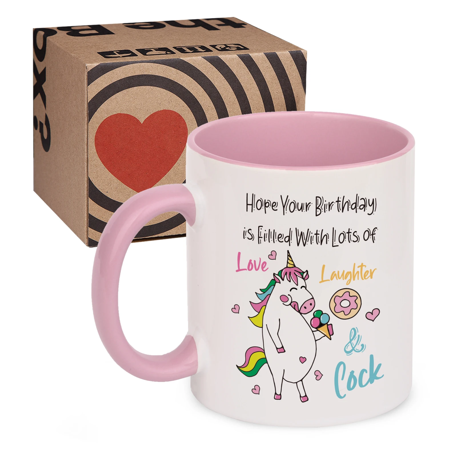 

Unicorn Coffee Mug Birthday Gift Funny Cup For Grandma, Mom, Sister, Best Friend, Women, Her Happy Birthday Gift 11oz