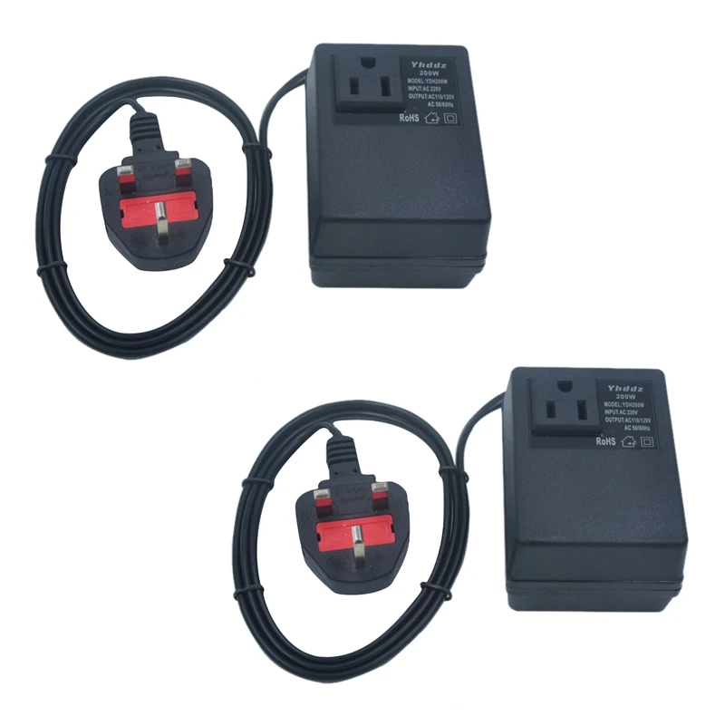 2X 200W Voltage Converter Transformer Step Down 220V To 110V AC Step Down Travel Voltage Transformer Converter UK Plug
2X 200W Voltage Converter Transformer Step Down 220V To 110V AC Step Down Travel Voltage Transformer Converter UK Plug