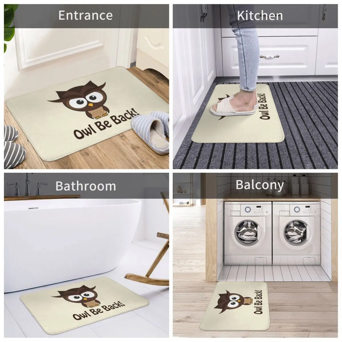Bath Mat Owl Be Back Owl Decor 3D Rug Carpet Doormat Non-slip Entrance Living Room Home Kitchen Removal Bathroom Porch
Bath Mat Owl Be Back Owl Decor 3D Rug Carpet Doormat Non-slip Entrance Living Room Home Kitchen Removal Bathroom Porch