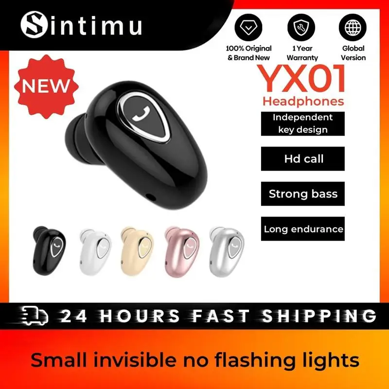 Single In Ear Bluetooth Earphones Handsfree Wireless Headphones Sport Gamer Headset With Mic Earbuds TWS IPX5 Waterproof Earplug
Single In Ear Bluetooth Earphones Handsfree Wireless Headphones Sport Gamer Headset With Mic Earbuds TWS IPX5 Waterproof Earplug
