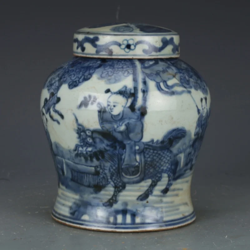 15cm Antique Chinese Ancient Ming Blue and White Porcelain Kirin Tank Jar
15cm Antique Chinese Ancient Ming Blue and White Porcelain Kirin Tank Jar