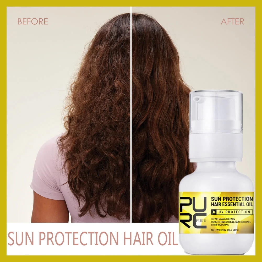 PURC Prevent UV Hair Essence Oil Hyaluronic Acid Hair Serum Repair Frizz Dry Smoothing Damage Hair Scalp Treatment Hair Care60ml
PURC Prevent UV Hair Essence Oil Hyaluronic Acid Hair Serum Repair Frizz Dry Smoothing Damage Hair Scalp Treatment Hair Care60ml