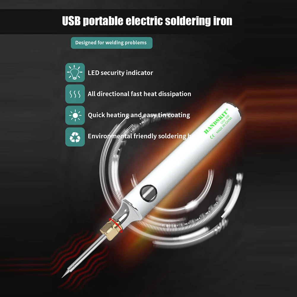 Soldering Iron Kit 5V 8-10W Adjustable Temperature 330-450°C USB Charging For Solder Supplies Welding Equipment Accessories
Soldering Iron Kit 5V 8-10W Adjustable Temperature 330-450°C USB Charging For Solder Supplies Welding Equipment Accessories