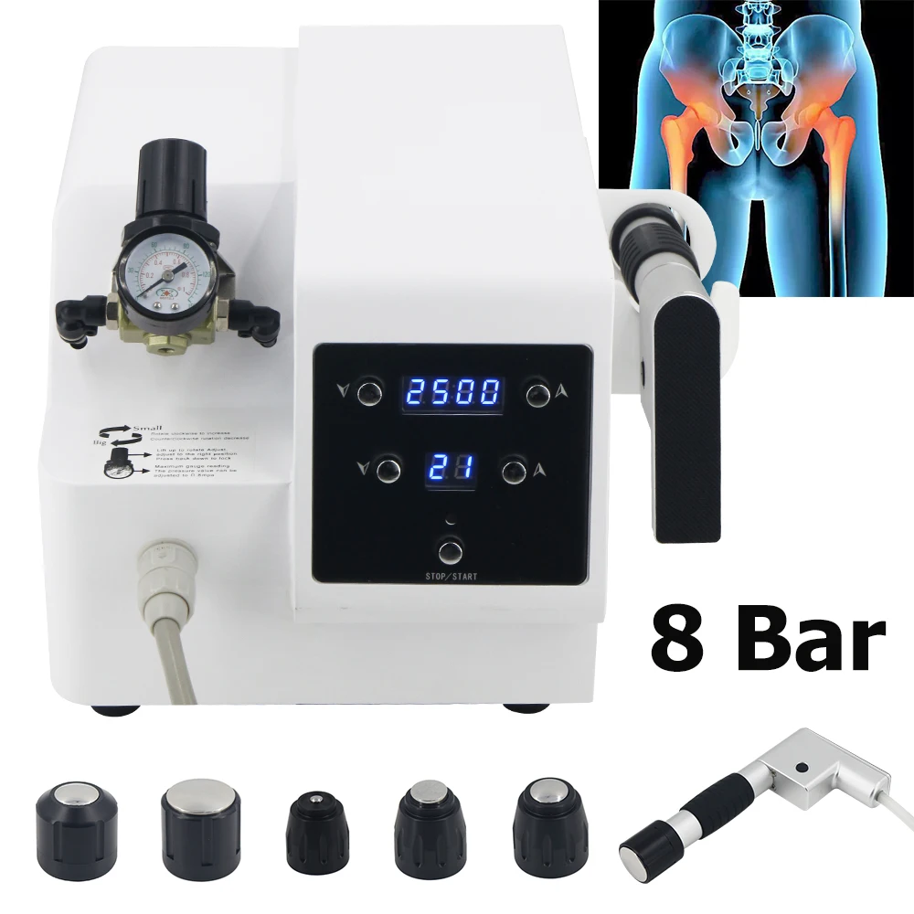 New Pneumatic Shockwave Therapy Machine Radiation Extracorporeal Physiotherapy 8 Bar Shock Wave ED Treatment Body Massager Mini
New Pneumatic Shockwave Therapy Machine Radiation Extracorporeal Physiotherapy 8 Bar Shock Wave ED Treatment Body Massager Mini