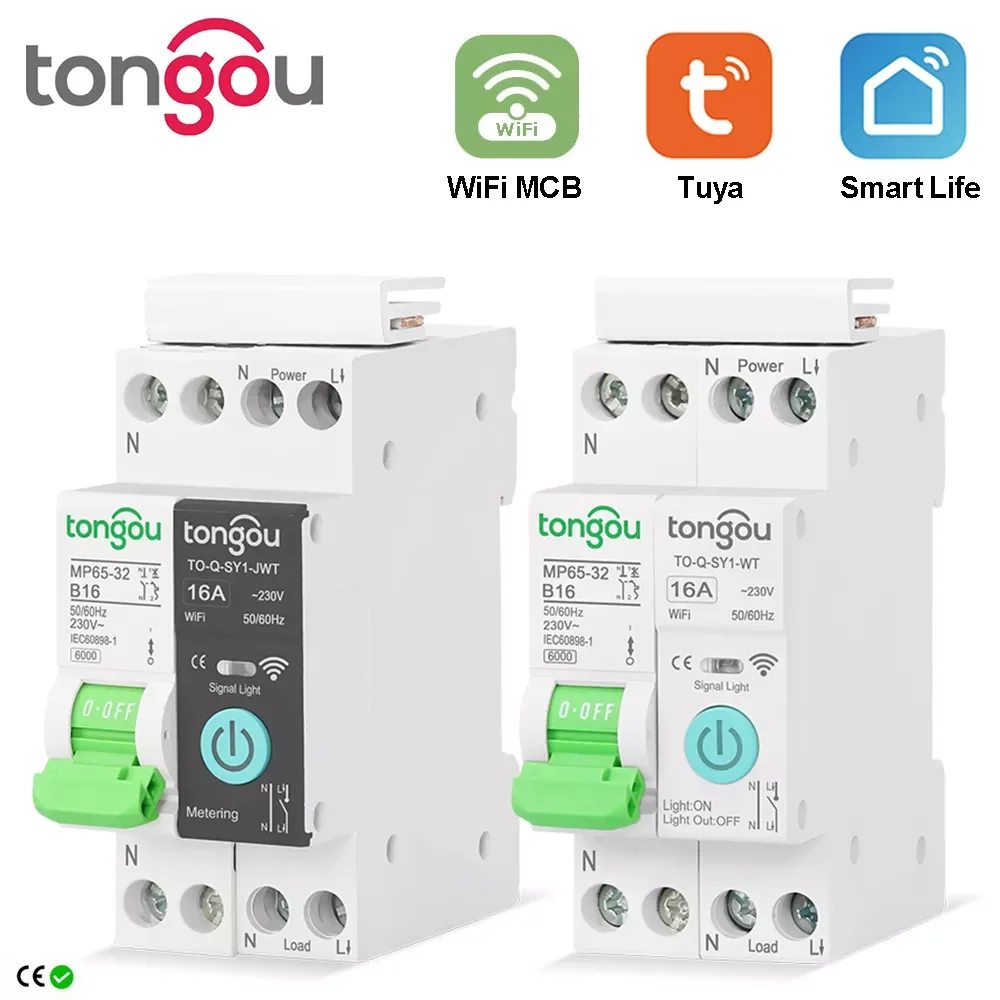 MCB WIFI Smart Circuit Breaker With Metering 1P 32A DIN Rail for Smart Home wireless Remote Control by APP
MCB WIFI Smart Circuit Breaker With Metering 1P 32A DIN Rail for Smart Home wireless Remote Control by APP