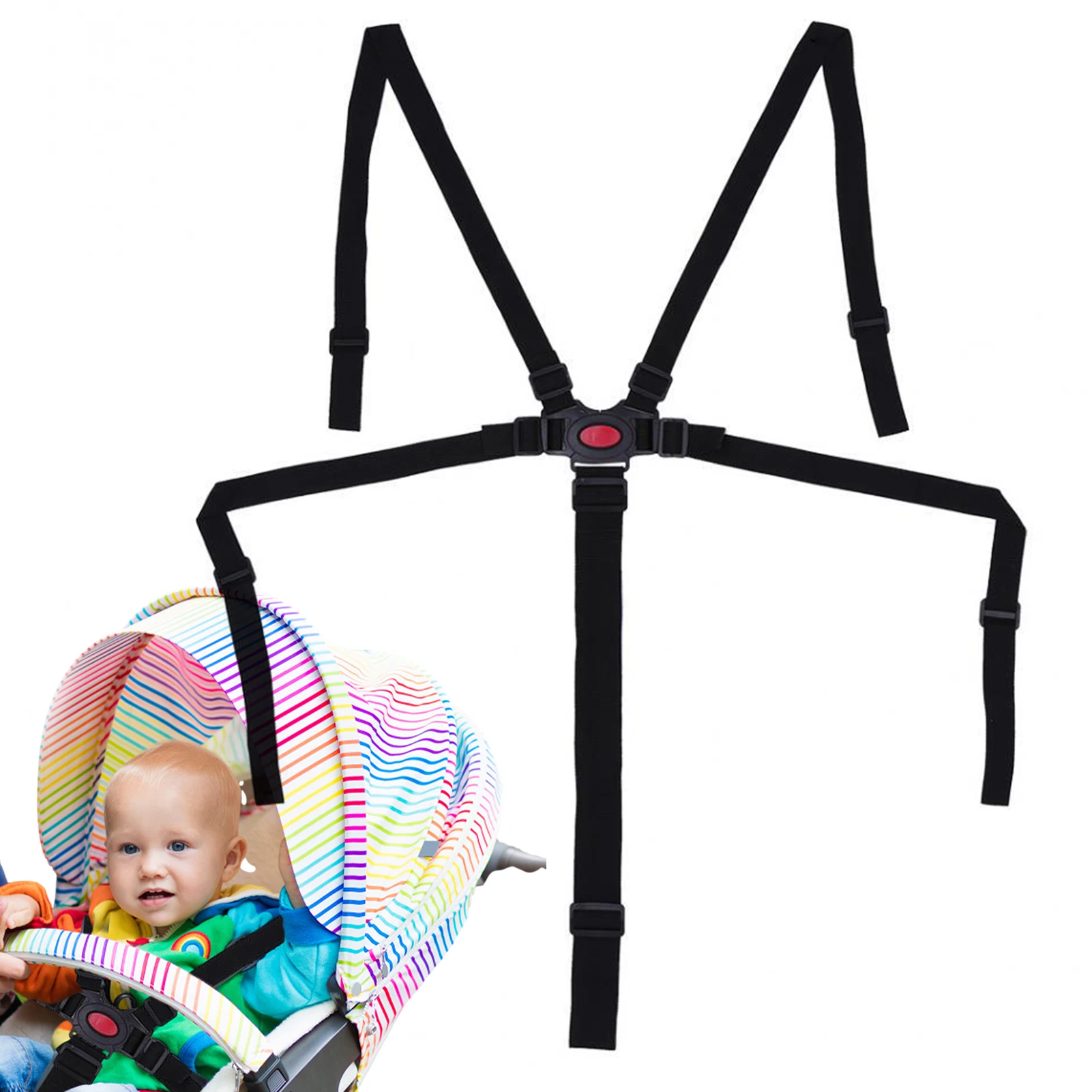Baby Chair Belt Child Harness 5 Point Harness High Chair Strap Portable High Chair Straps Replacement Security Belt With Hard
Baby Chair Belt Child Harness 5 Point Harness High Chair Strap Portable High Chair Straps Replacement Security Belt With Hard
