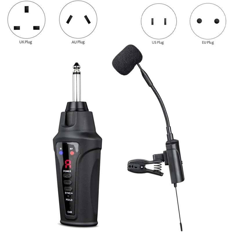 Беспроводной микрофон Sax UHF, приемник и передатчик для саксофона, французского гудка, труба
Беспроводной микрофон Sax UHF, приемник и передатчик для саксофона, французского гудка, труба