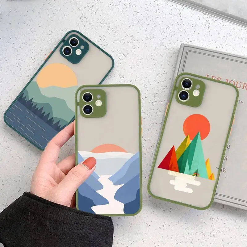 Art painting Mountain sun print Phone Case matte transparent For iphone 11 12 13 6 s 7 8 plus mini x xs xr pro max cover
Art painting Mountain sun print Phone Case matte transparent For iphone 11 12 13 6 s 7 8 plus mini x xs xr pro max cover