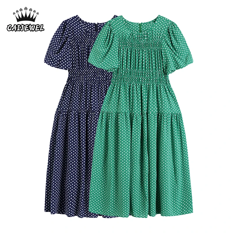 Summer Women Broken Flowers Dress Round Neck Puff Short Sleeve Vintage Casual Fashion French High Waist Baggy Long Skirt Ladies
Summer Women Broken Flowers Dress Round Neck Puff Short Sleeve Vintage Casual Fashion French High Waist Baggy Long Skirt Ladies