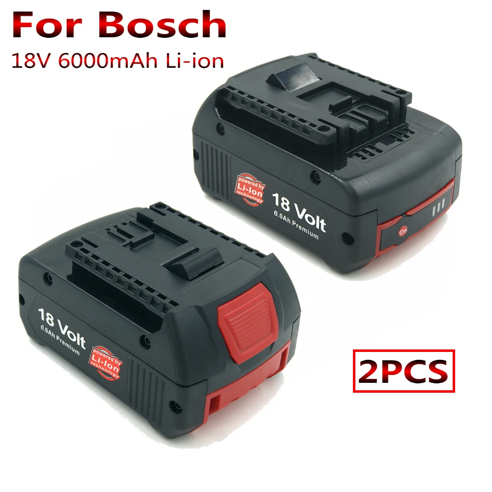 2PCS 18V 6.0Ah Lithium Replacement Rechargeable Battery for Bosch Cordless Power Tools BAT609 BAT618 BAT622 GSR18V-LI GSB18V-Li
2PCS 18V 6.0Ah Lithium Replacement Rechargeable Battery for Bosch Cordless Power Tools BAT609 BAT618 BAT622 GSR18V-LI GSB18V-Li