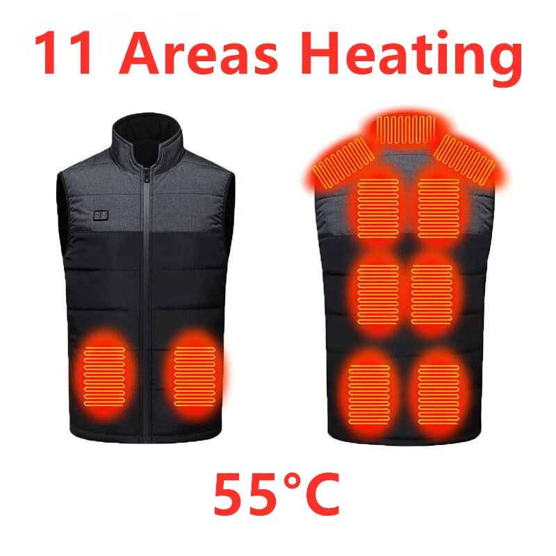 Men USB Infrared 11 Heating Areas Intelligent Thermal Vest Jacket Women Winter Electric Heated Vest Waistcoat for Sports Hiking
Men USB Infrared 11 Heating Areas Intelligent Thermal Vest Jacket Women Winter Electric Heated Vest Waistcoat for Sports Hiking