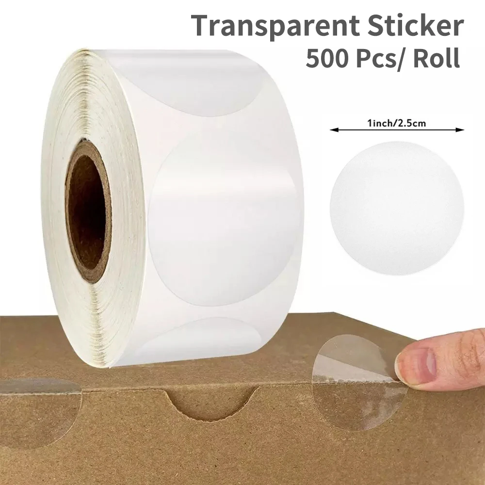 500Pcs/Roll Transparent Round Self-Adhesive Stickers business Package seal Labels Scrapbooking Cookie Bag Sealing Tag DIY Gifts
500Pcs/Roll Transparent Round Self-Adhesive Stickers business Package seal Labels Scrapbooking Cookie Bag Sealing Tag DIY Gifts