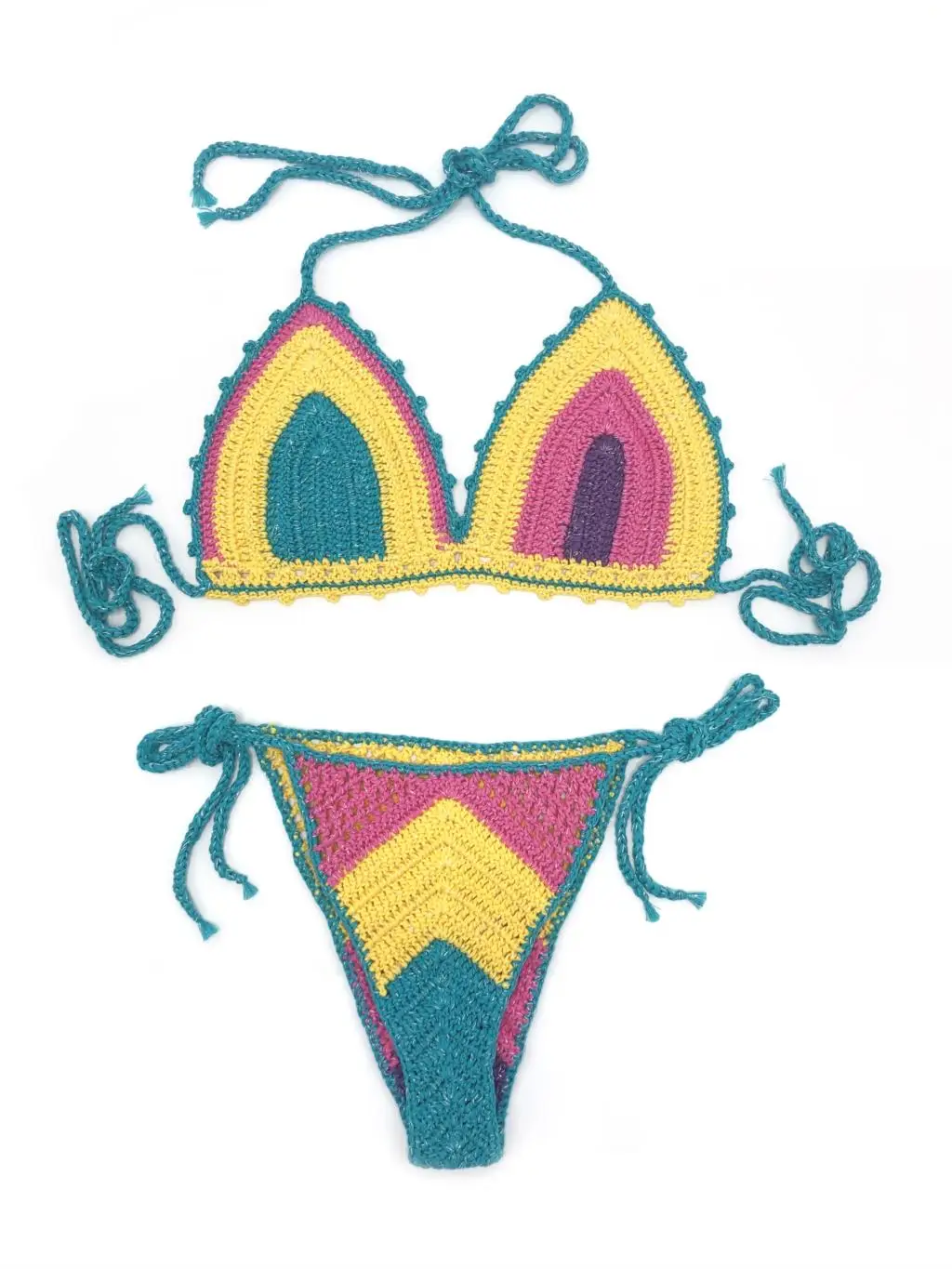 Женское вязаное бикини Maillot De Bain, комплект из двух предметов, бикини, костюм для ванной, женский купальник составного кроя с серебряными линиями
Женское вязаное бикини Maillot De Bain, комплект из двух предметов, бикини, костюм для ванной, женский купальник составного кроя с серебряными линиями