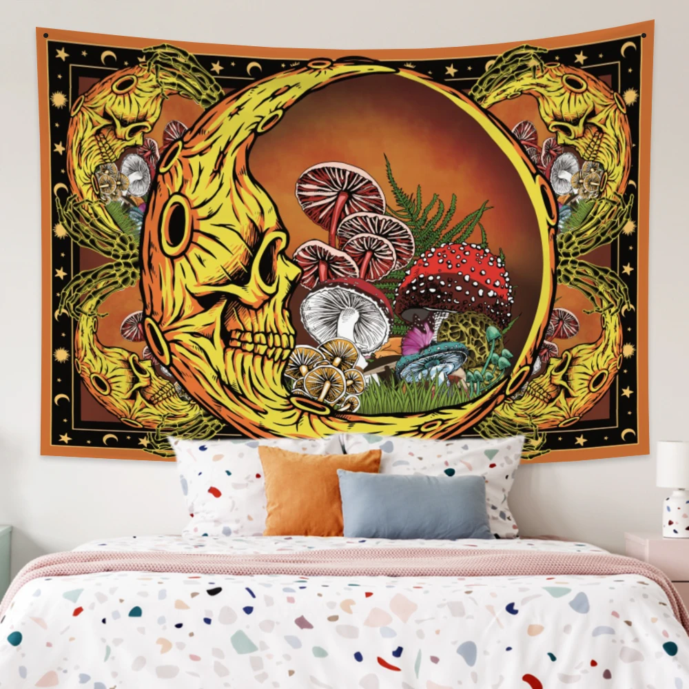 Psychedelic Mushroom Simple Skull Dector Boho Room Wall Decor Big Wall Hanging Tapestry Moon Star Print Decoration Bedroom Deco
Psychedelic Mushroom Simple Skull Dector Boho Room Wall Decor Big Wall Hanging Tapestry Moon Star Print Decoration Bedroom Deco