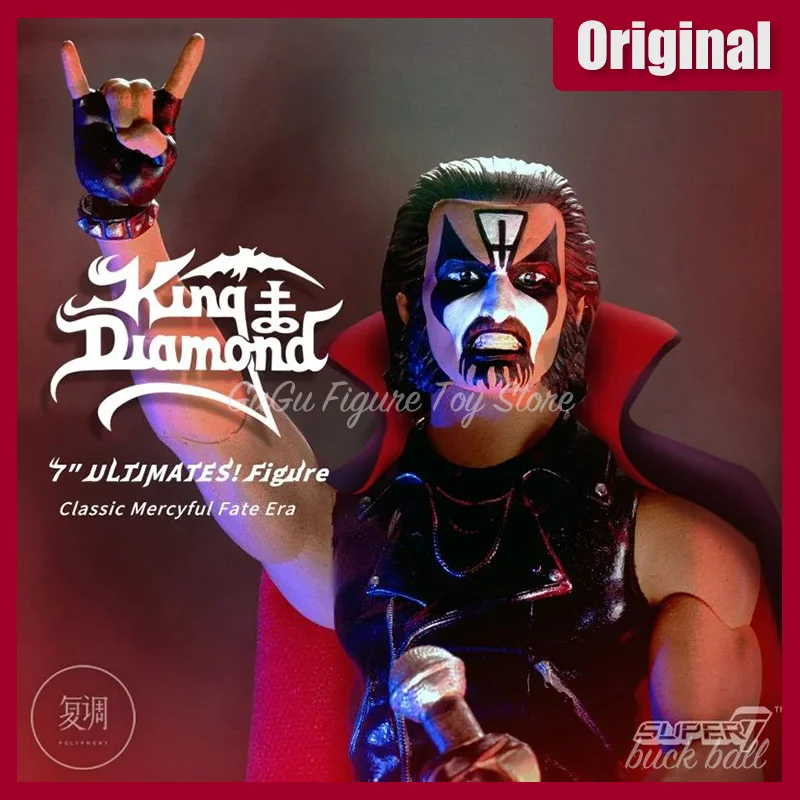 Оригинальная 7-дюймовая фигурка Super7 King Diamond Mercyful Fate Era статуя из ПВХ коллекция