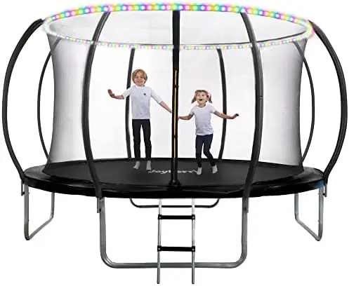 Trampoline - 8 Ft, 10 Ft, 12Ft, 14 Ft Trampoline with LED Lights - Kids Outdoor Recreational Trampoline for Kids/ASTM/Trampoline
Trampoline - 8 Ft, 10 Ft, 12Ft, 14 Ft Trampoline with LED Lights - Kids Outdoor Recreational Trampoline for Kids/ASTM/Trampoline