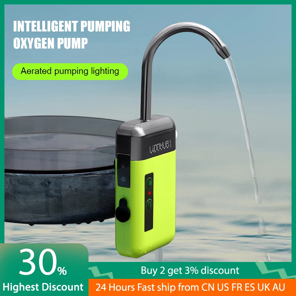3 in 1 Portable Smart Fishing Oxygen Water Pump Rechargeable Outdoor Camping Indoor Induction LED Lighting Oxygenation Air Pump
3 in 1 Portable Smart Fishing Oxygen Water Pump Rechargeable Outdoor Camping Indoor Induction LED Lighting Oxygenation Air Pump