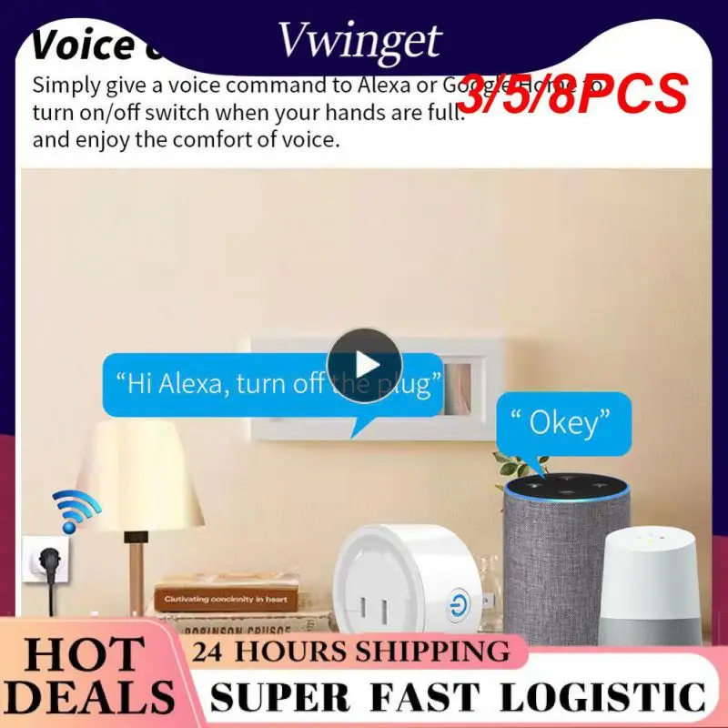 3/5/8PCS Tuya Smart Socket Voice Control Timing Smart Life Wifi Plug Daily Gauge Timing Countdown Support Alexa Google Home
3/5/8PCS Tuya Smart Socket Voice Control Timing Smart Life Wifi Plug Daily Gauge Timing Countdown Support Alexa Google Home