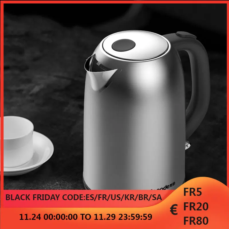 Электрический чайник 220 В, 1800 Вт, высокая мощность, быстрый нагрев, бойлер, емкость 1,7 л, полностью чайник из нержавеющей стали, кофейник для д...
Электрический чайник 220 В, 1800 Вт, высокая мощность, быстрый нагрев, бойлер, емкость 1,7 л, полностью чайник из нержавеющей стали, кофейник для д...