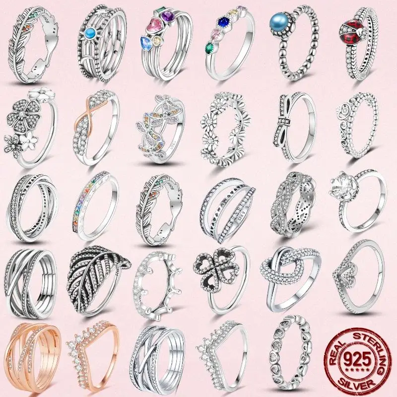 2022 Finger Ring Real 925 Sterling Silver Rings For Women Infinite Flower Princess Wishbone Heart Engagement Ring Anillo Jewelry
2022 Finger Ring Real 925 Sterling Silver Rings For Women Infinite Flower Princess Wishbone Heart Engagement Ring Anillo Jewelry