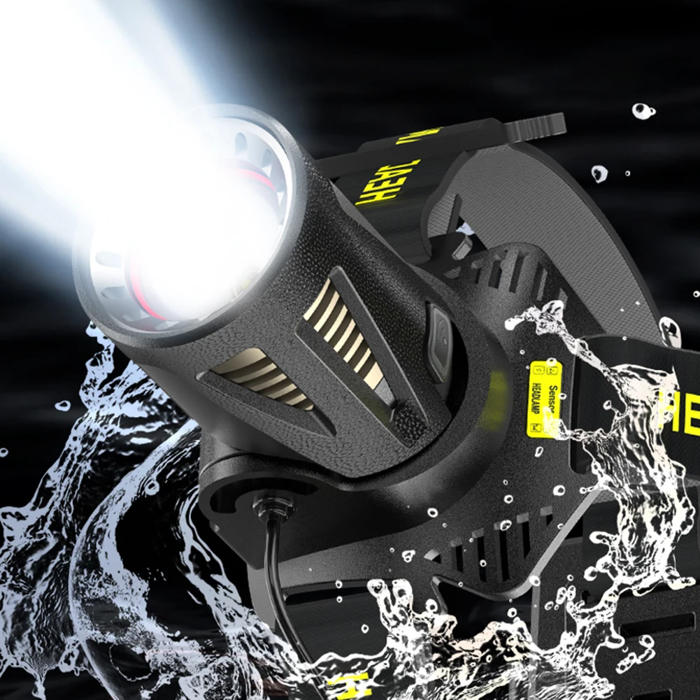 Portable Wave Induction Headlight 2000 Lumens Head-mounted Flashlight High Brightness for Outdoor Camping Fishing Hiking Working
Portable Wave Induction Headlight 2000 Lumens Head-mounted Flashlight High Brightness for Outdoor Camping Fishing Hiking Working