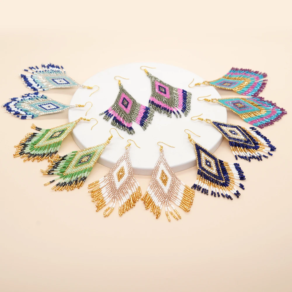 Women's Personality Classic Tassel Earrings New Ethnic Native Style Beaded Jewelry Gift Tassel Earrings Beaded Braided Earrings
Women's Personality Classic Tassel Earrings New Ethnic Native Style Beaded Jewelry Gift Tassel Earrings Beaded Braided Earrings