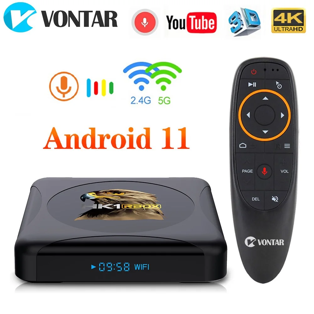 VONTAR Smart TV Box Android 10 4G 64GB HK1 RBOX R1 Rockchip RK3318 TVBOX 1080p 4K Google Play Youtube Set Top Box Media player
VONTAR Smart TV Box Android 10 4G 64GB HK1 RBOX R1 Rockchip RK3318 TVBOX 1080p 4K Google Play Youtube Set Top Box Media player