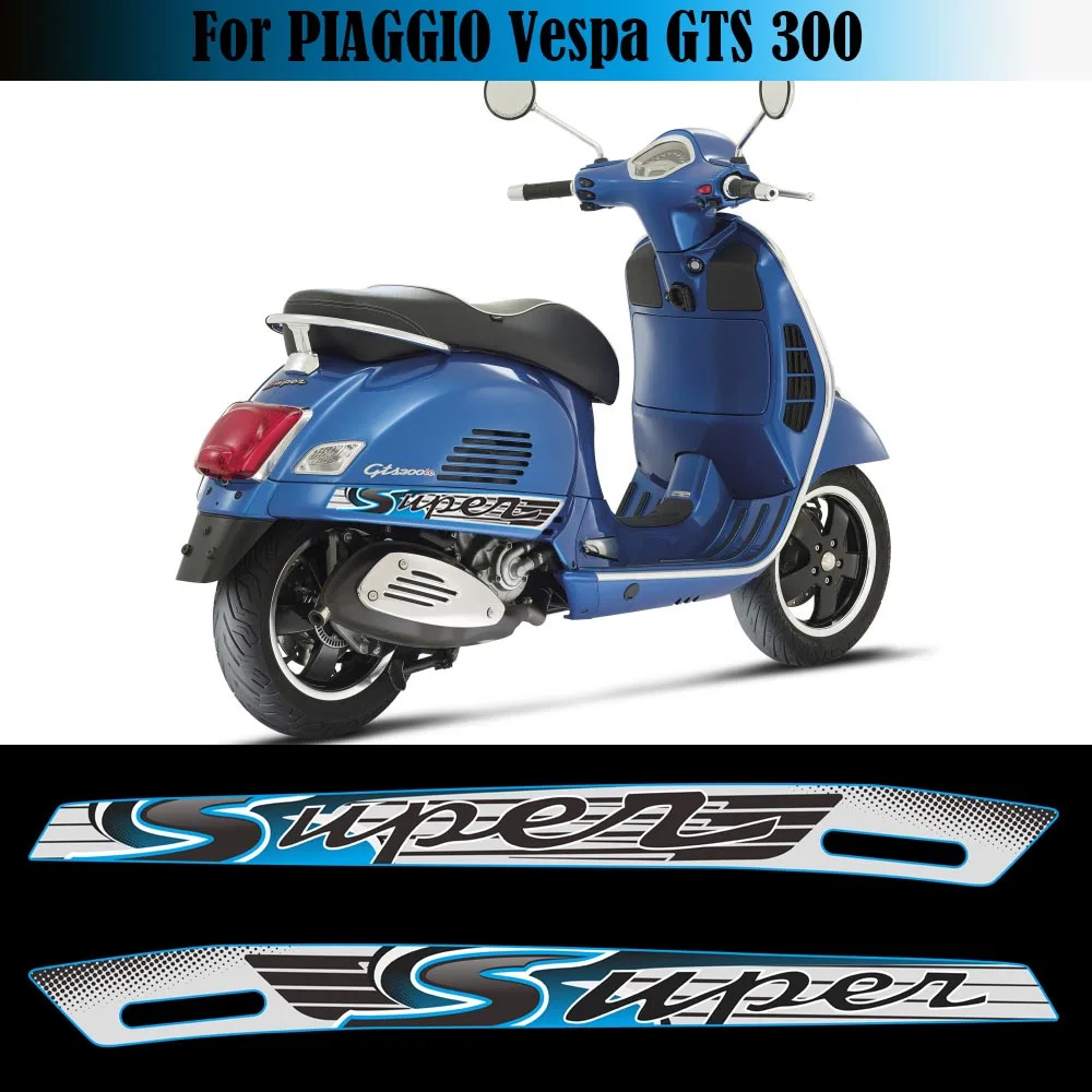 

NEW Gray Blue Fits For PIAGGIO Vespa GTS 300 Gts300 Sport Gts Decal Stickers Emblem Super Reflective Stickers Motorcycle