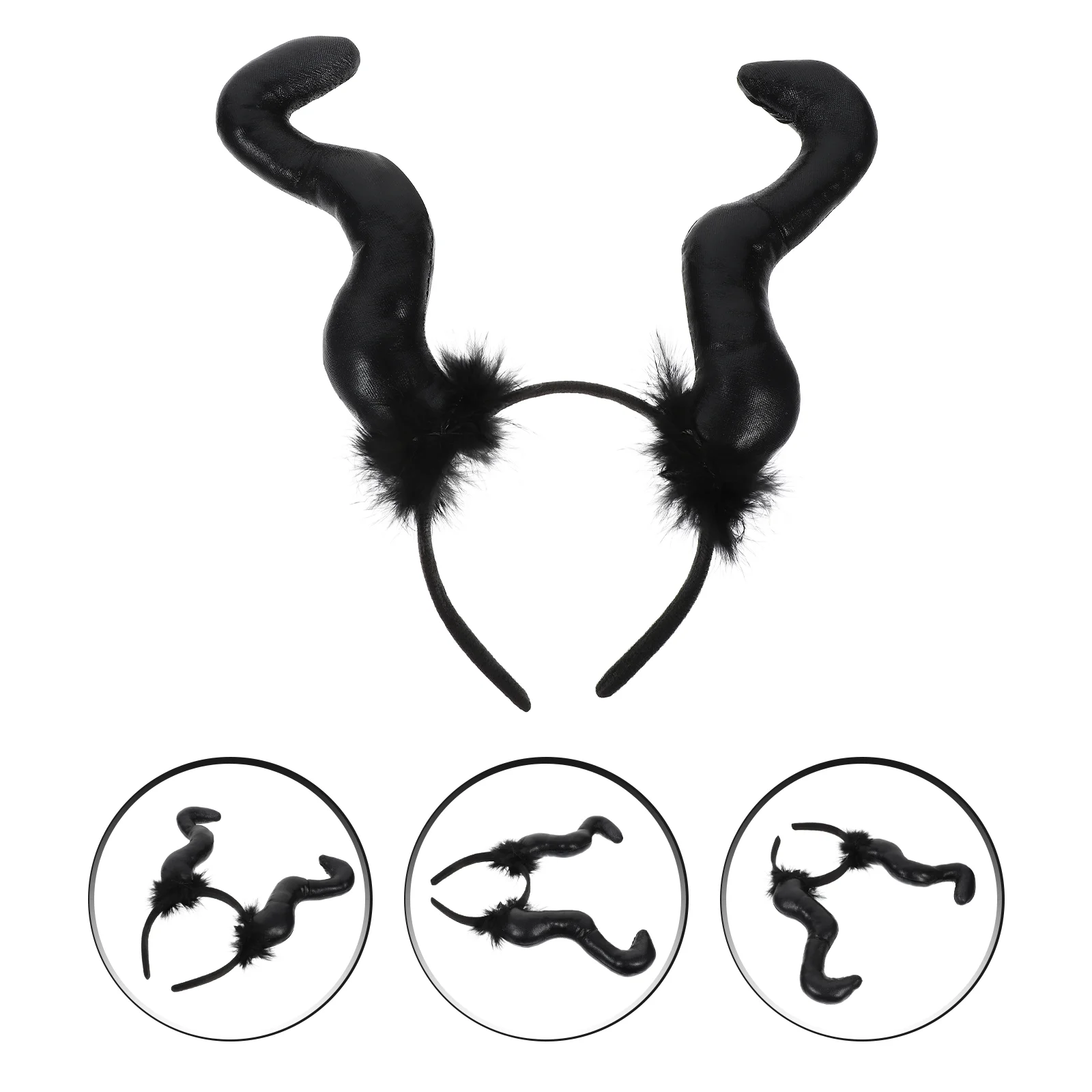 Demon Horn Headband Cosplay Hair Hoops Ox Makeup Horns Hairbands Accessory Ribbons Girls Croissant
Demon Horn Headband Cosplay Hair Hoops Ox Makeup Horns Hairbands Accessory Ribbons Girls Croissant