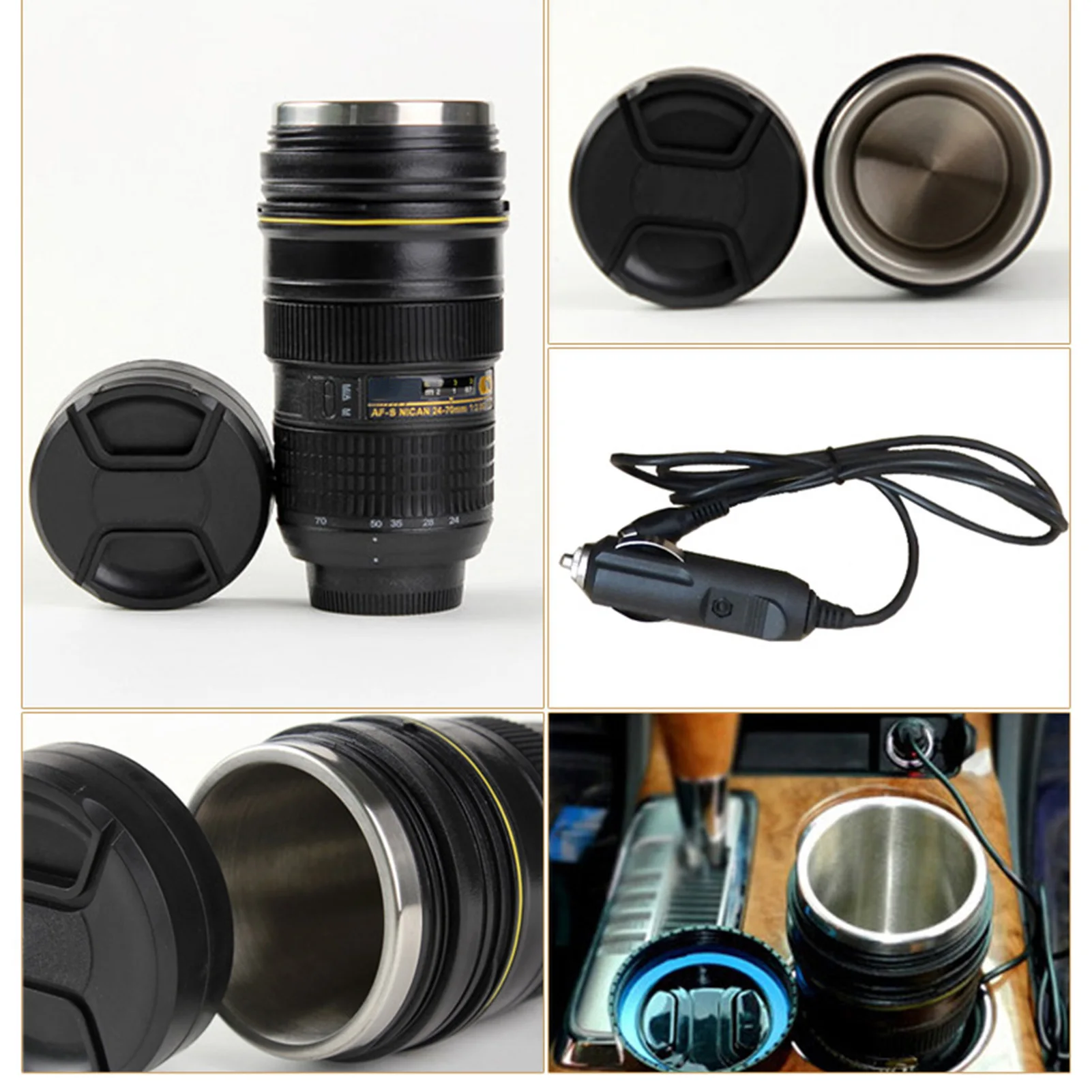 Camera Lens Travel Coffee Tea Cup 440ml Creative Stainless Steel Lens Electric Mug With Lid Drinkware For Cars
Camera Lens Travel Coffee Tea Cup 440ml Creative Stainless Steel Lens Electric Mug With Lid Drinkware For Cars
