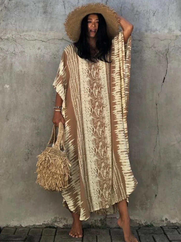 Kaftan Boehmian Dress Beach Cover Ups for Women Swimwear Snake Tie Dye Printed Swimsuit Bathing Suits Dropshipping
Kaftan Boehmian Dress Beach Cover Ups for Women Swimwear Snake Tie Dye Printed Swimsuit Bathing Suits Dropshipping