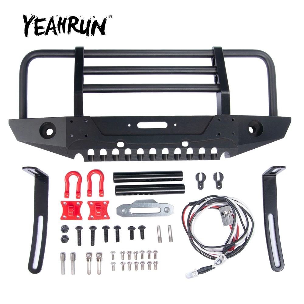 Металлический передний бампер YEAHRUN со светодиодсветильник кой, барьер для защиты от столкновений, демпферный кронштейн для TRAXXAS TRX-4 1/10 RC Гус... 
Металлический передний бампер YEAHRUN со светодиодсветильник кой, барьер для защиты от столкновений, демпферный кронштейн для TRAXXAS TRX-4 1/10 RC Гус...