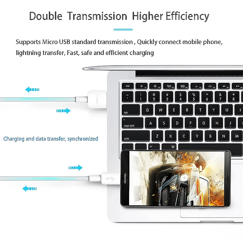 Оригинальный зарядный кабель Huawei Mate 10 Lite 2A micro USB Быстрый для p8 p9 p10 lite mate Honor 8x 7x y5 y6
