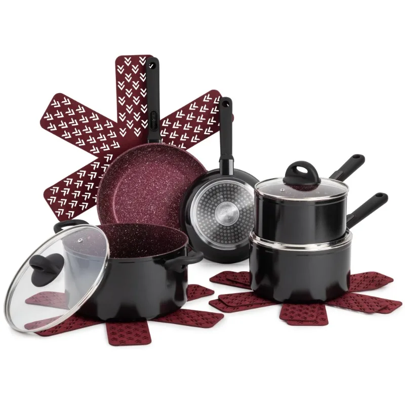 

Non-Stick 12 Piece Cookware Set, Scarlet Red