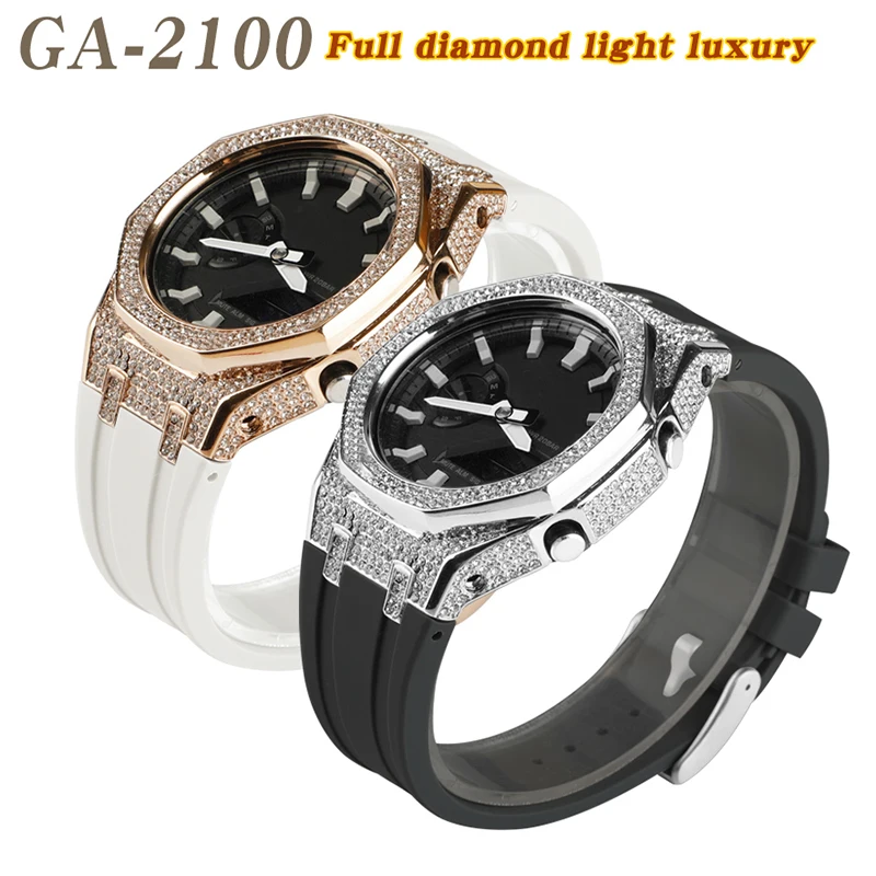 GA2100/2110 Metal Case Resin Strap Suitable For Casio G Shock GA-2100/2110 Replacement Parts Diamond Case Wholesale New Product
GA2100/2110 Metal Case Resin Strap Suitable For Casio G Shock GA-2100/2110 Replacement Parts Diamond Case Wholesale New Product