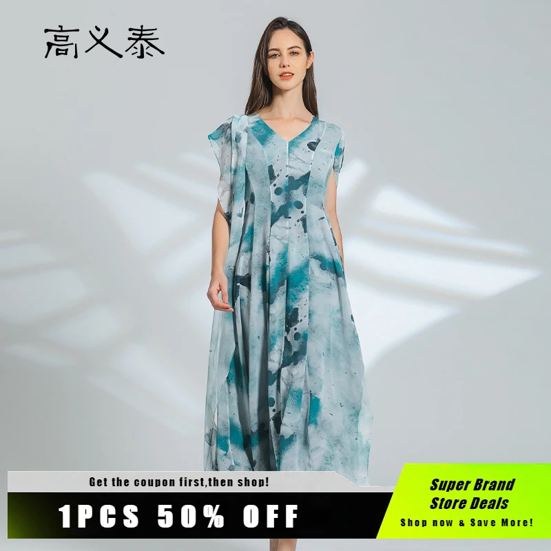 Love Elegant Ink Printing Wave Cut Ruffles Woman Silk Sleeveless Party Dress Summer Streetwear A-Line Dresses Women AY103 
Love Elegant Ink Printing Wave Cut Ruffles Woman Silk Sleeveless Party Dress Summer Streetwear A-Line Dresses Women AY103