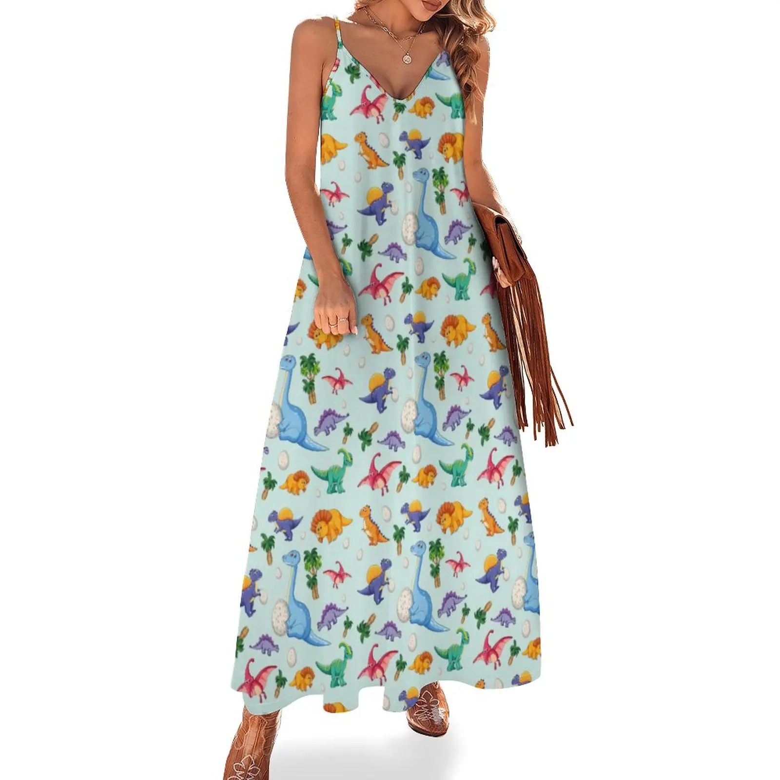 Color Cute Dinosaurs Dress Jungle Animal Print Cute Maxi Dress V Neck Bohemia Long Dresses Straps Street Wear Oversize Vestidos
Color Cute Dinosaurs Dress Jungle Animal Print Cute Maxi Dress V Neck Bohemia Long Dresses Straps Street Wear Oversize Vestidos