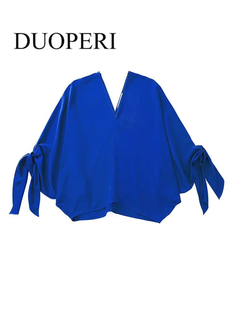 DUOPERI Women Fashion Smock Blouse With Bow Tie Female Chic Lady Vintage Shirts Outfits
DUOPERI Women Fashion Smock Blouse With Bow Tie Female Chic Lady Vintage Shirts Outfits