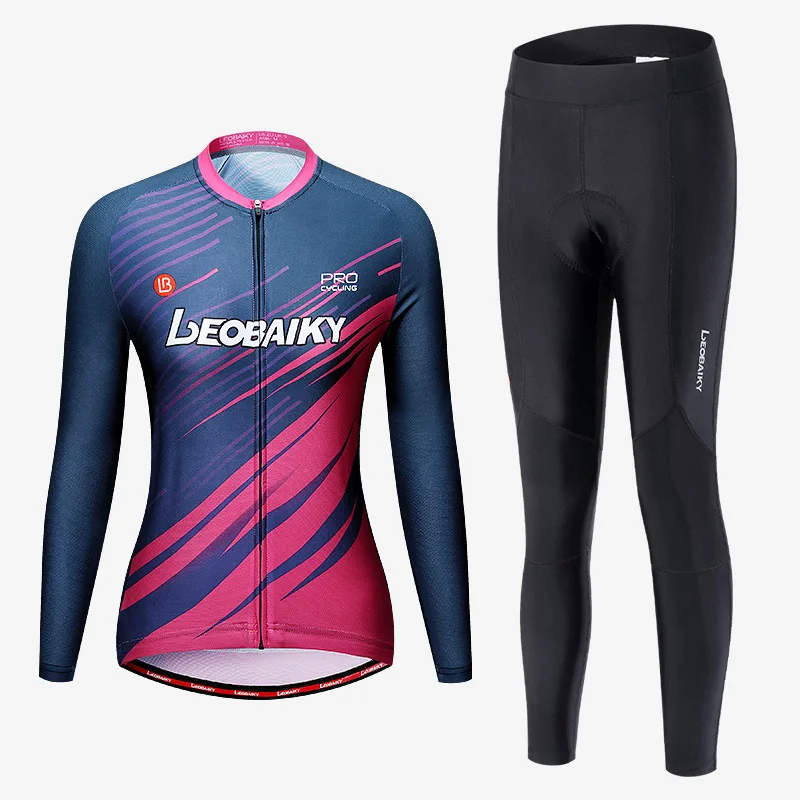 LEOBAIKY Ladies Pro cycling jersey sets women`s long sleeve sweat absorption cycling clothes womens bicycle racing jersey suit
LEOBAIKY Ladies Pro cycling jersey sets women`s long sleeve sweat absorption cycling clothes womens bicycle racing jersey suit