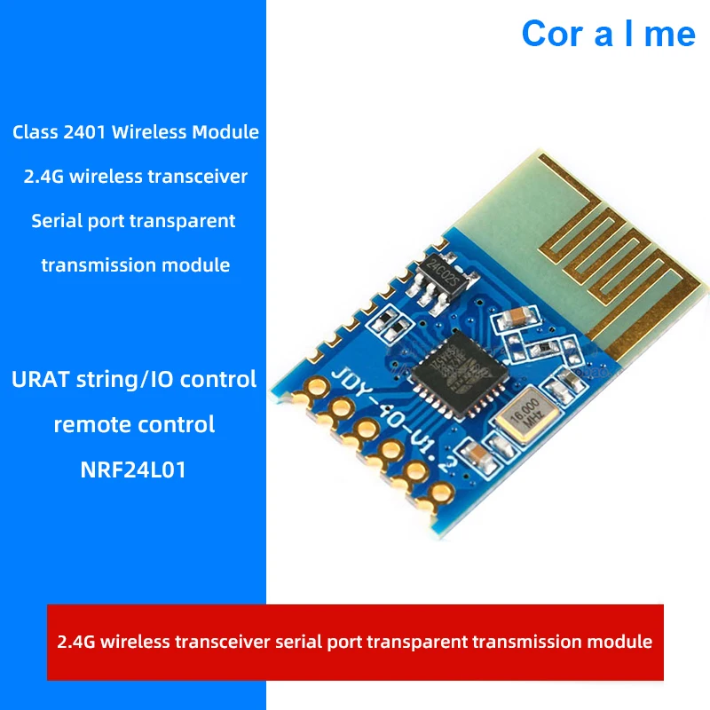 2.4G Wireless Transceiver Serial Port Transparent Transmission Module 24L01/URAT Serial Port/IO Control/remote Control Switch
2.4G Wireless Transceiver Serial Port Transparent Transmission Module 24L01/URAT Serial Port/IO Control/remote Control Switch