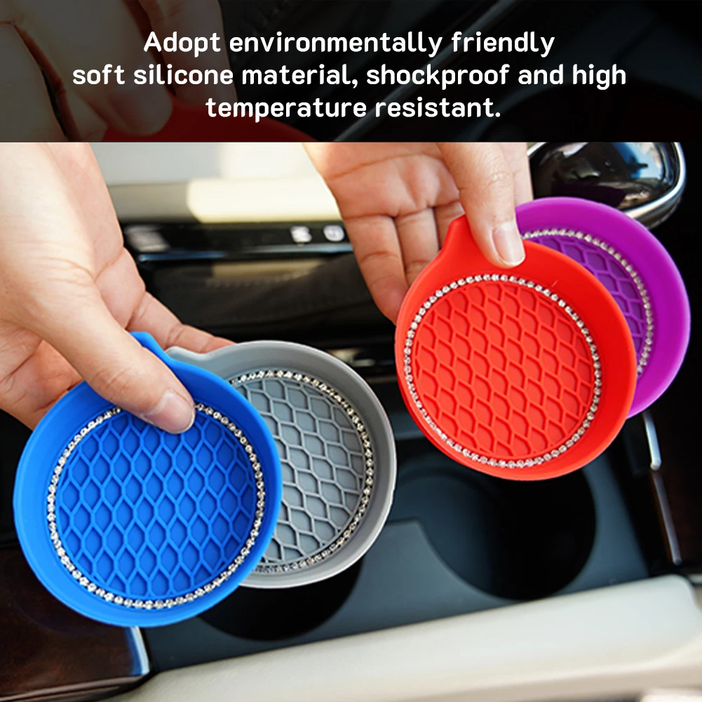 4Pcs Car Coaster Water Cup Bottle Holder Anti-slip Pad Mat Rhinestone Bling Silica Gel For Car Interior Decoration Accessories
4Pcs Car Coaster Water Cup Bottle Holder Anti-slip Pad Mat Rhinestone Bling Silica Gel For Car Interior Decoration Accessories