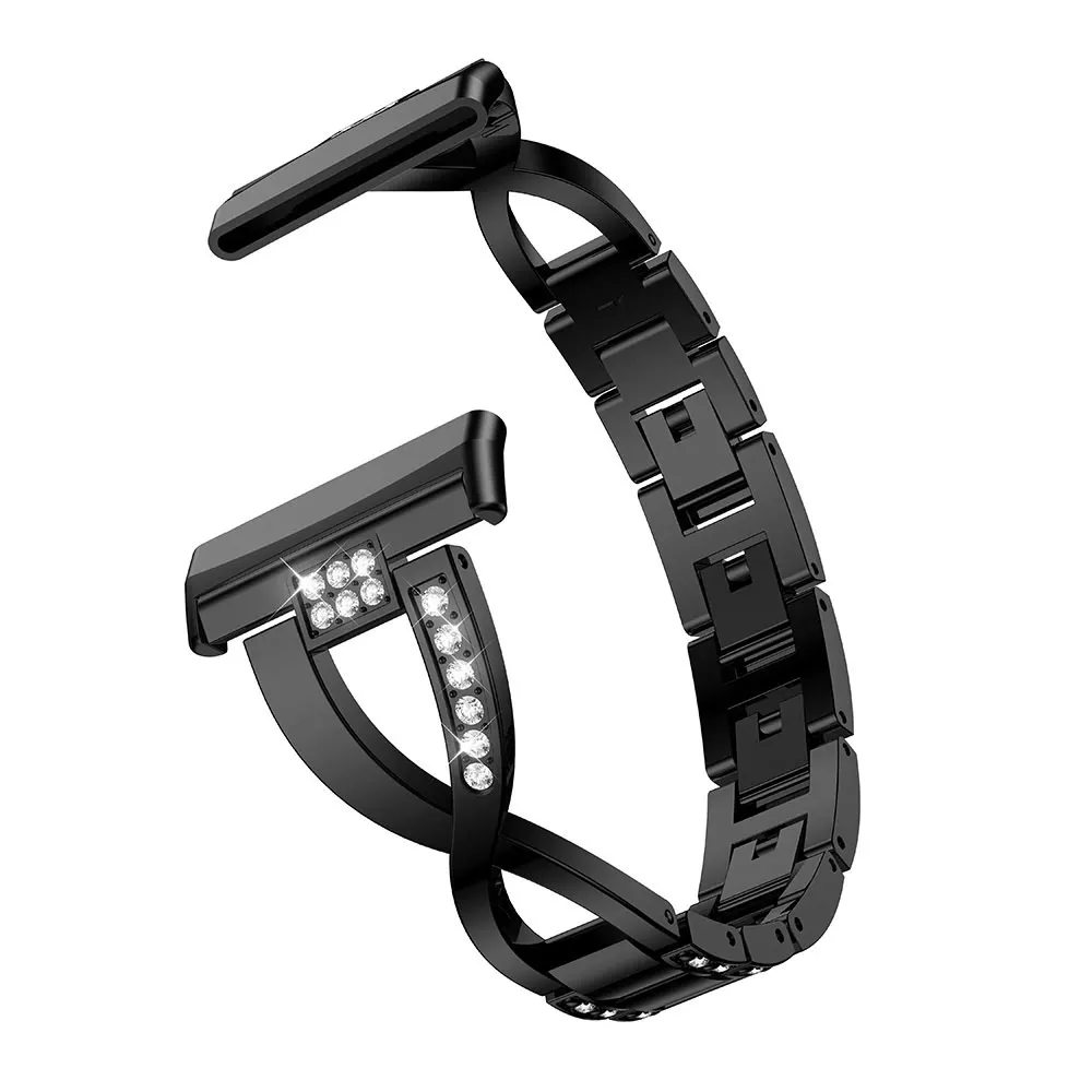 

Браслет из нержавеющей стали для часов Fitbit Versa 3 4 Versa3 Versa4, металлический браслет со стразами для смарт-часов