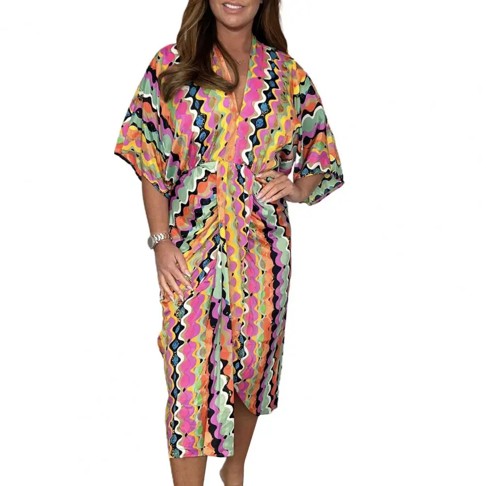 Shirt Dress Breathable Summer Dress Comfy Versatile Stylish Office Lady Casual Ruched Shirt Dress
Shirt Dress Breathable Summer Dress Comfy Versatile Stylish Office Lady Casual Ruched Shirt Dress