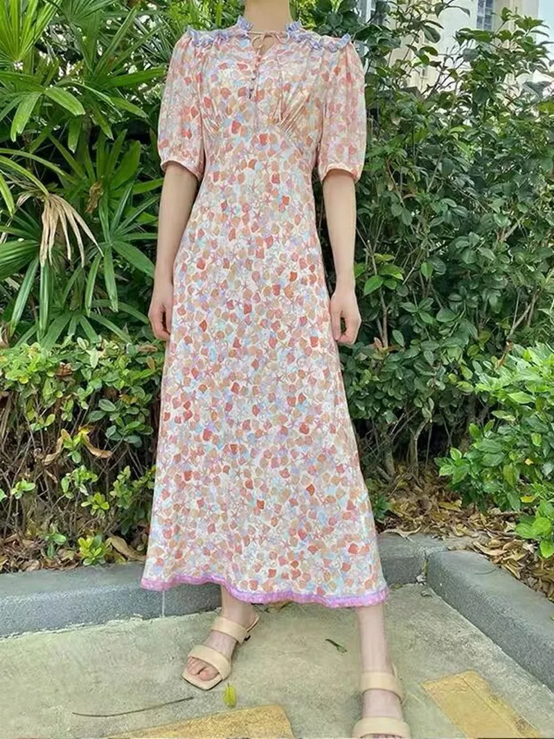 Shell Print Women's Sweet Midi Robes High Waist Lace-up Short Puff Sleeve Ladies Dress 2022 Summer new
Shell Print Women's Sweet Midi Robes High Waist Lace-up Short Puff Sleeve Ladies Dress 2022 Summer new
